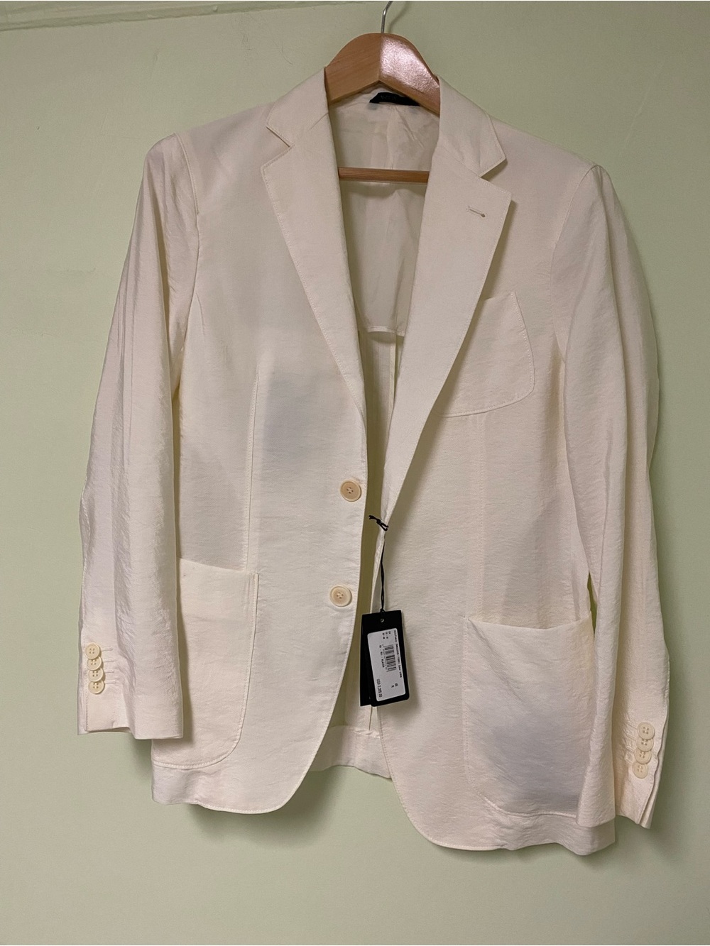 Giorgio Armani Cream Men's Blazer Jacket
